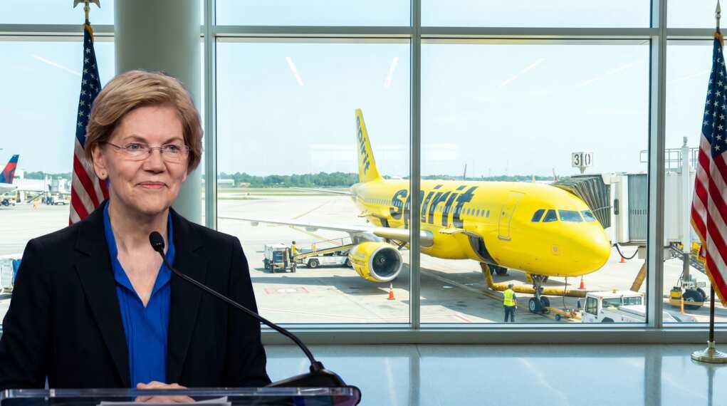 Elizabeth Warren Celebrated Killing Spirit Airlines — Now Thousands of Stranded Passengers Would Like a Word